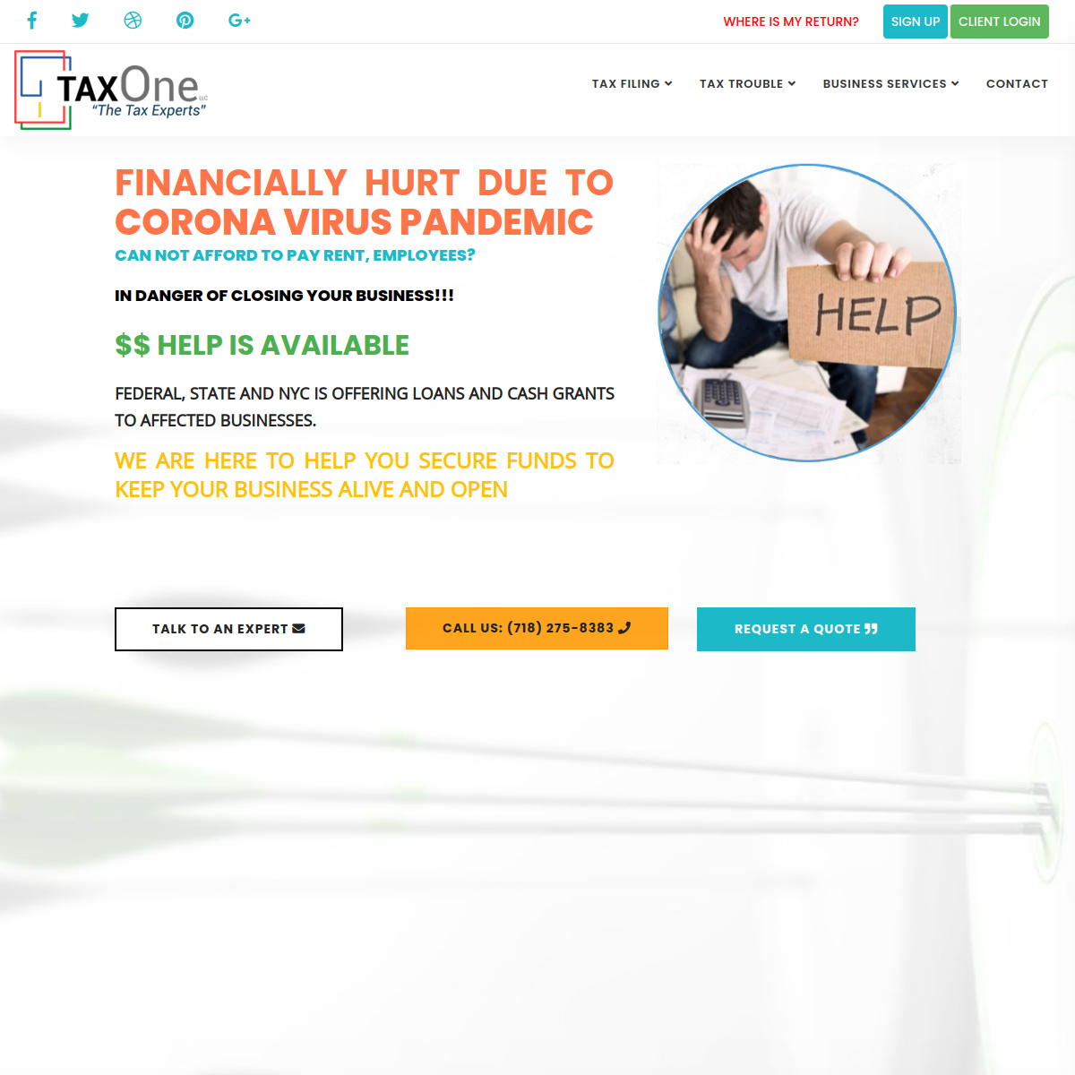Tax One Client Service Platform